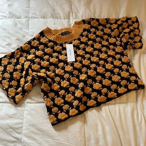 Urban Outfitters Cropped floral sweater